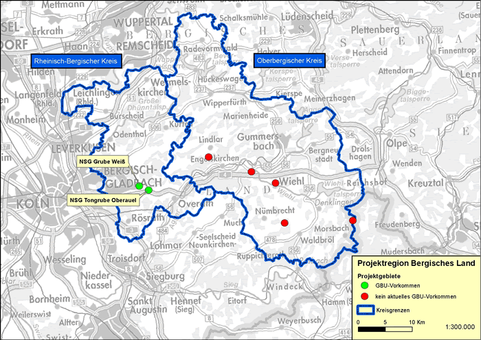 Übersichtskarte zu der Projektregion 